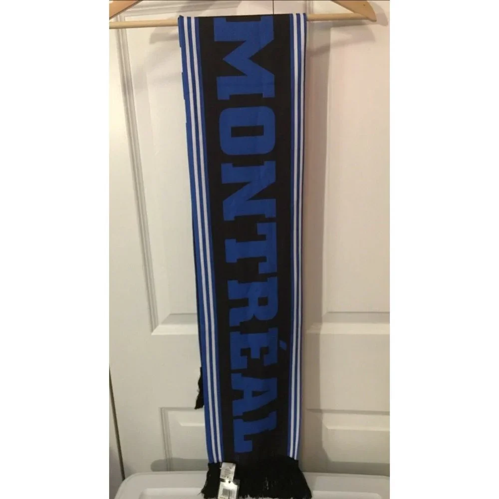 NEW Adidas MLS Impact Montreal‎ Tassel Winter Knit Scarf NWT